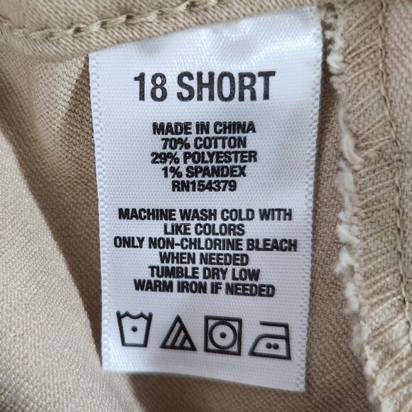 Aeropostale High Rise Pants Women's Plus 18 Short Tan Stretch Jegging Skinny New - Picture 10 of 10